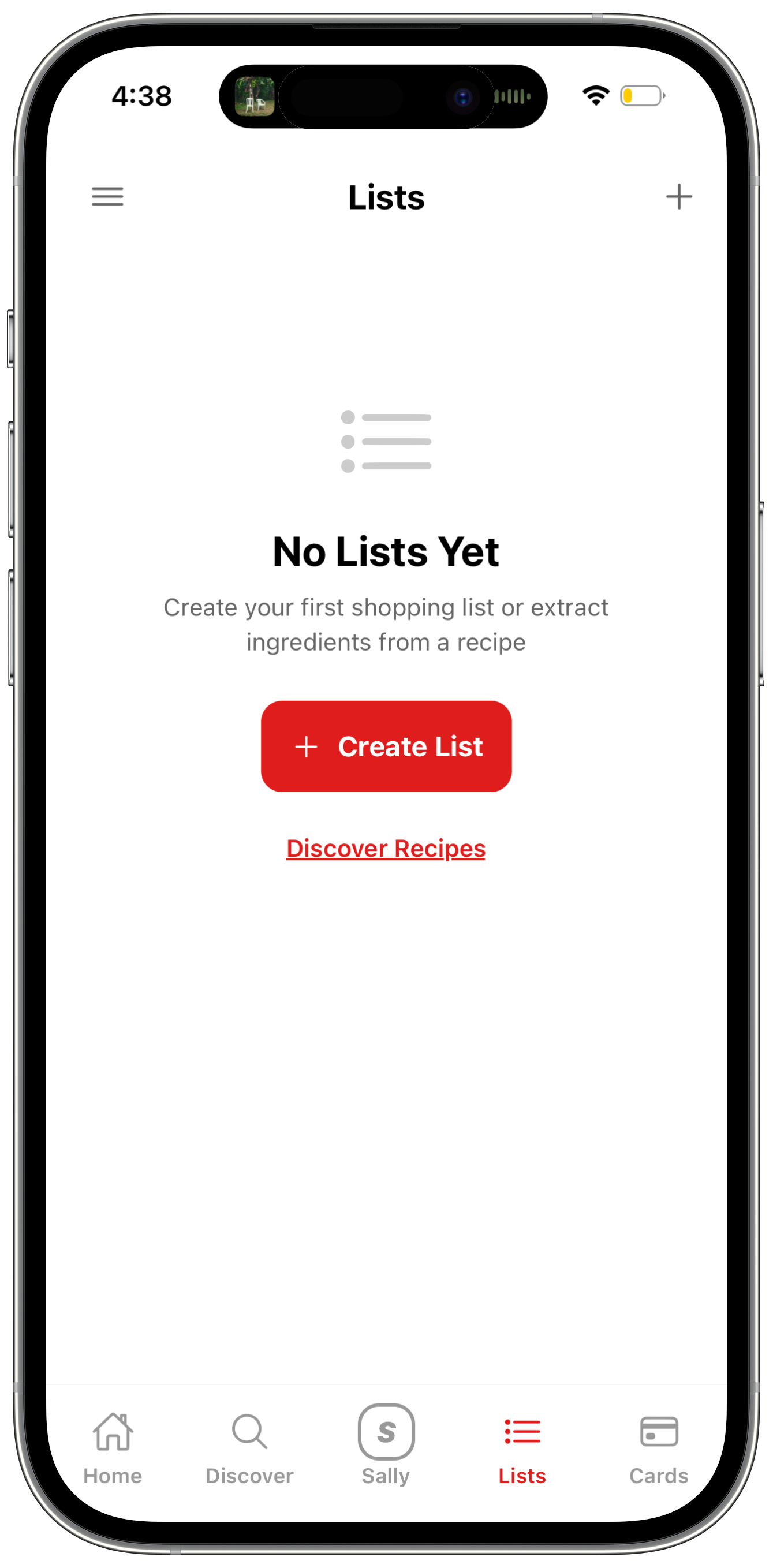 Manage shopping lists